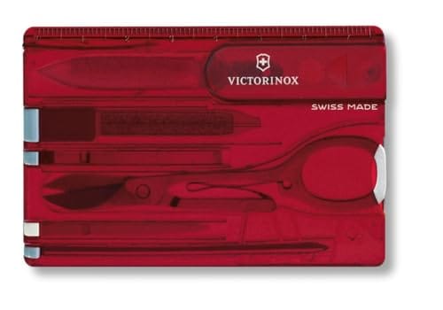 &Uuml;berlebenswichtig: Victorinox Swiss Card Multitool mit 10 Funktionen, Rot